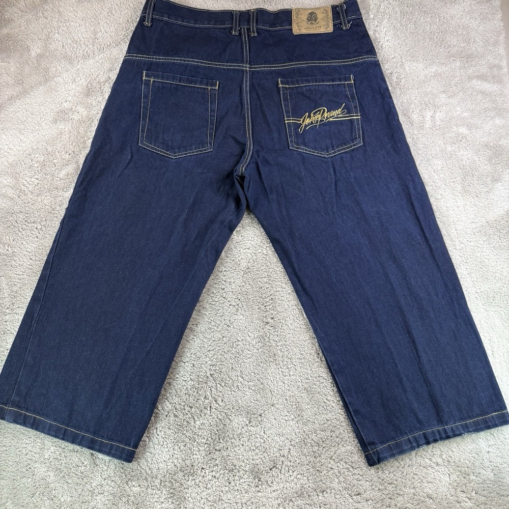 Vintage Y2K 90s Joker Brand Baggy Wide Leg Jeans Mens 38x31*(25) Dark Wash Denim